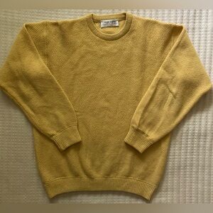 Gran Sasso Wool Cashmere Blend Casual Sweater Men’s XL Yellow Made In Italy